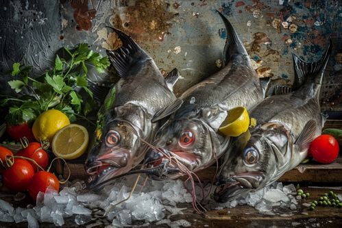 生鲜海鲜水产深海银鳕鱼 摄影图